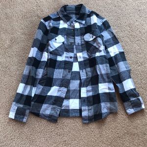 Plaid flannel button down
